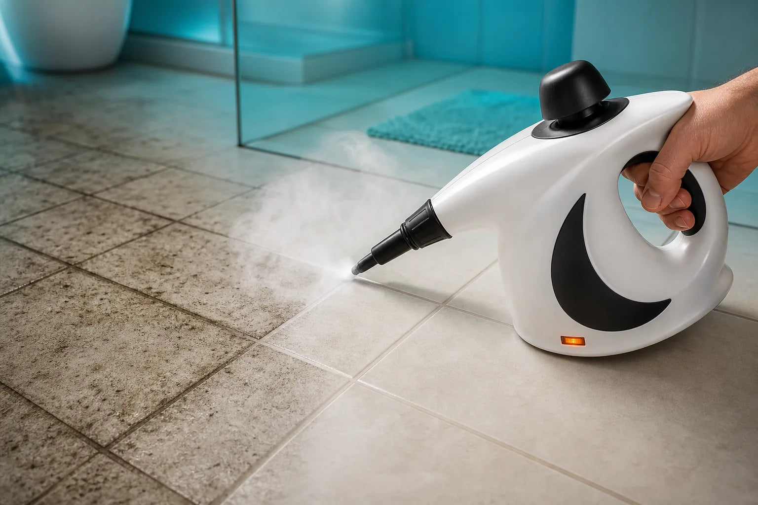VaporSmart direcionando vapor no rejunte