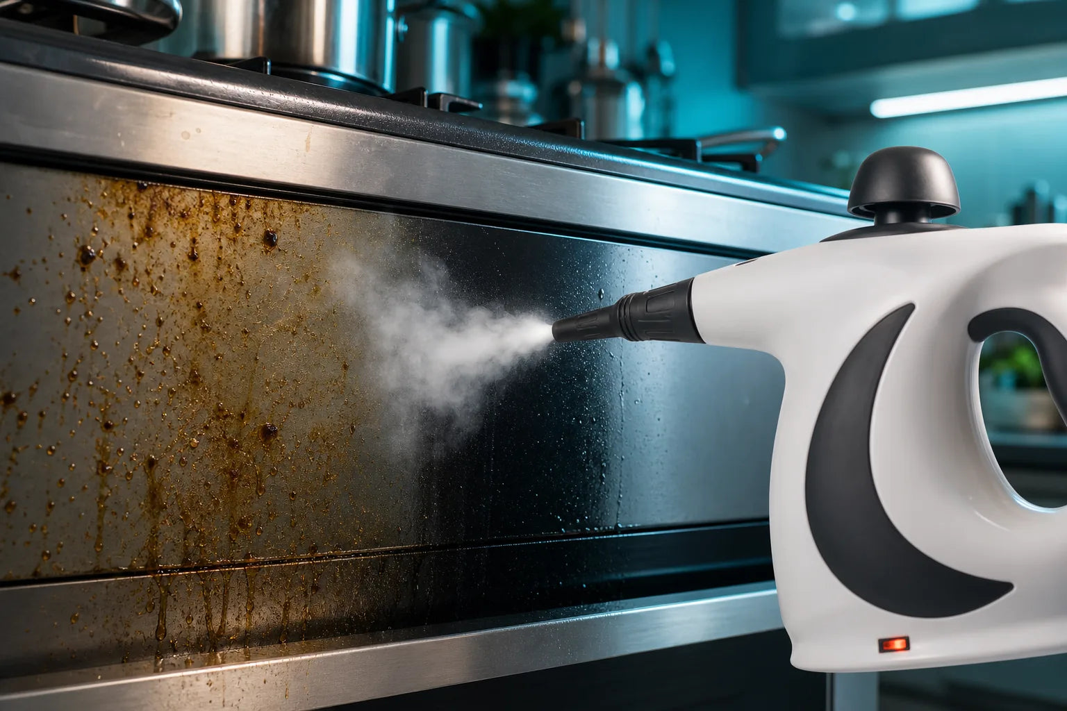VaporSmart ajudando a soltar gordura de cozinha